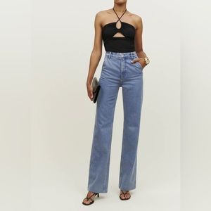 Reformation Brynn High Rise Wide Leg Trouser Jean | Size 26 | Color: Dillon